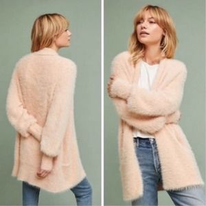 Anthropologie Knitted&Knotted Knit Fuzzy Cardigan